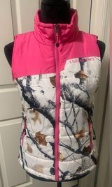 Legendary Whitetails Snow Camo Pink Puffer Vest Photo 0