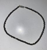 Artisan Dark Grey and Silver Choker Necklace Photo 0