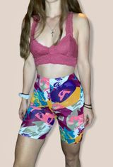 Danskin Abstract Paint Biker Shorts Photo 0