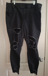 Maurices XL  Black Distressed Skinny Jeans Photo 0