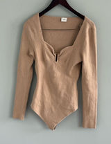 Abercrombie & Fitch Ribbed Long Sleeve Bodysuit Photo 0