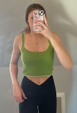 Cider green knit tank top Photo 0