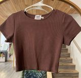 Princess Polly Brown Crop Top Photo 0