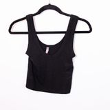 Free People FP Movement Go To Tank Scoop Neck Sleeveless Cropped Tank Top Black  Photo 0