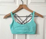 Lululemon blue / grey crossed back sports bra Photo 0