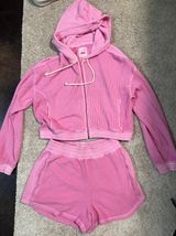 Aerie Waffle Jacket and Shorts Set Photo 0