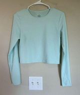 Mott50 Rash Guard M Crew Neck Long Sleeve UPF50+ Cropped Teal Swim 3D Blue Size M Photo 0