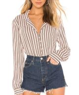 Amuse Society  Sofia Red striped woven shirt Photo 0