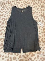 Halogen Gray Flowy Tank Top Photo 0
