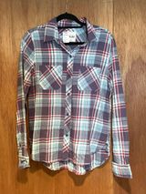 Mudd Plaid Flannel Top Photo 0