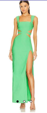 Michael Costello x REVOLVE Sadie Gown in Green Photo 0