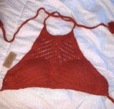 Crochet Swim Top Red Size M Photo 0