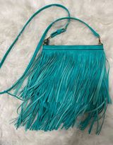 Teal Fringe Purse Green Photo 0