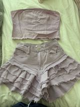 Purple denim set Photo 0