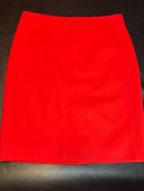 J. Crew The Pencil Skirt Vibrant Red Wool Blend Nwt Size 6 Photo 0