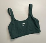 Sports Bra Unlined No Padding Adjustable Exercise Straps Athletic Green Photo 0