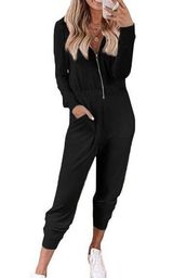 New Hooded Jumpsuits Zip Up One Piece Outfit Romper Pockets S Photo 0