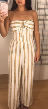 Love Tree Striped Strapless Jumpsuit  Photo 0