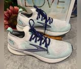 Brooks Levitate 5 GTS Stealthfit Womens 10.5 White Blue Running Shoes Athletic Photo 0