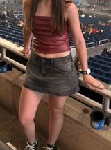 Hollister Low-Rise Black Jean Skirt  Photo 0