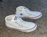 Converse White Mid-Top Sneakers Photo 0