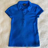 J.Crew Vintage Rib Polo Shirt Ribbed Top S Small Royal Blue Summer 2023 BH923 Photo 0