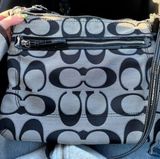 Coach Black and Gray Signature Crossbody Bag Photo 0