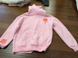 Pink Palm Puff Hoodie Everything Comes in Waves Photo 0