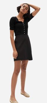 Everlane Almost-Mini Skirt in Black Size 4 Photo 0