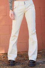 John Galt Cream Agatha Low Rise Pants Photo 0