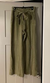 Army Green Paper Bag Pants Size M Photo 0