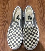 Van’s Checkboard Slip On Unisex Sneakers Women’s Size 10.5 & Men’s  9 Gray/White Photo 0