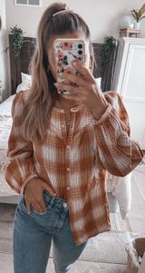 Universal Thread Orange Flannel Photo 0
