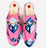 Gucci  Princetown Horsebit Satin Geometric Wallpaper Mule 432773 Slippers Size 37 Photo 0