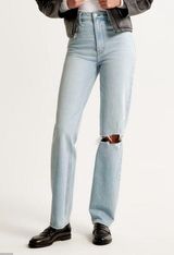 Abercrombie and Fitch Curve Love Ultra High Rise 90s Straight Jean Women’s 30 Photo 0