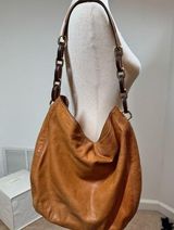 MK Tan Leather HOBO Shoulder Bag Photo 0
