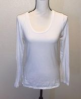 Active Basics white stretchy long sleeve top Photo 0
