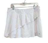 Fila White Mini Skater Skirt Tennis Skort Asymmetrical Ruffles Athletic Wear XL Photo 0