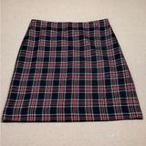 Talbots Blue and Red A-Line Mini Skirt Photo 0