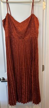 Rust Red Midi Dress Photo 0