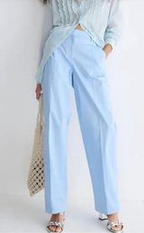 J.Crew $128 Essential Straight-Leg Pant Frozen Lake Blue 6 NWT Photo 0