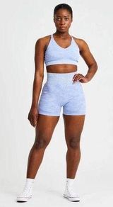 AYBL Blue Evolve Camo Seamless SHORTS + SPORTS BRA SET Photo 0