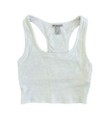 White cropped sports running tank top size small. Forever 21.  Photo 0