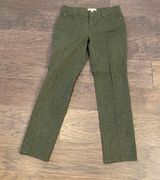 Green Cheetah Print Straight Leg Pants Photo 0