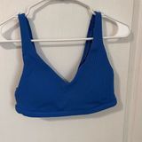 Aerie Women's  Size Medium‎ Blue Strappy Sports Bra V-Neck Yoga Pilates NWT Photo 0