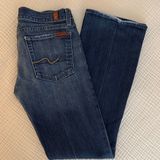 7 For All Mankind Dark Blue Boot Cut Jeans Photo 0