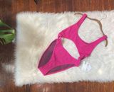 GOOD AMERICAN Always Fits Monokini Fuschia Pink NWT Photo 0