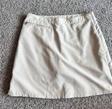 Patagonia Duway Skirt Skort Golf Pocket Zip Sides Beige Size 6 Pickleball Gym Photo 0