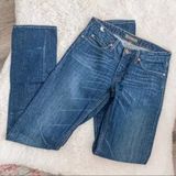 Acne Studios Straight Leg Blue Jeans Photo 0