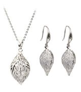 Lady foliage crystal set Silver Photo 0